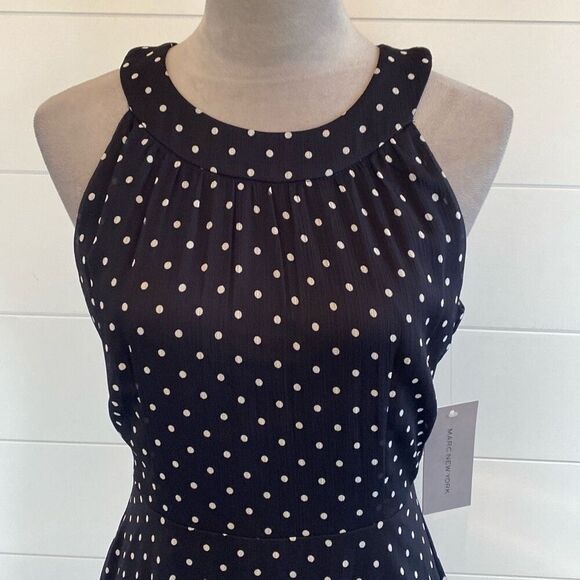 Marc New York Classic Dot Chiffon Halter Neck Tier Maxi Dress - Picture 2 of 10